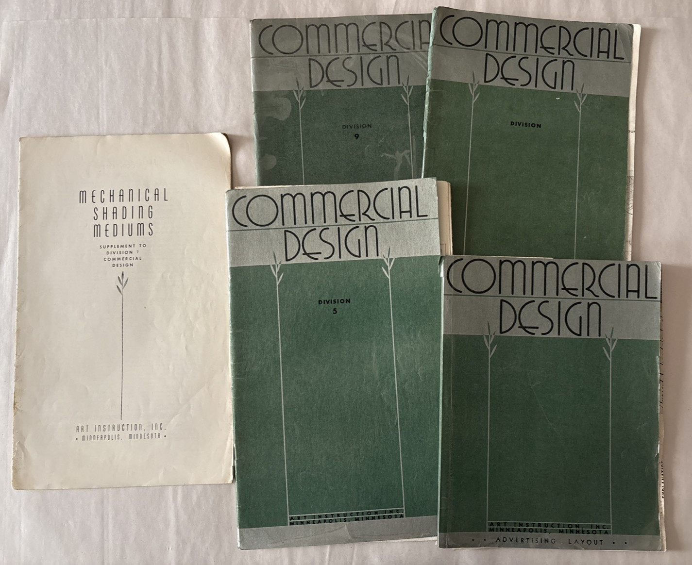 COMMERCIAL DESIGN-LOT of FIVE VINTAGE TEXTBOOKS-1940s