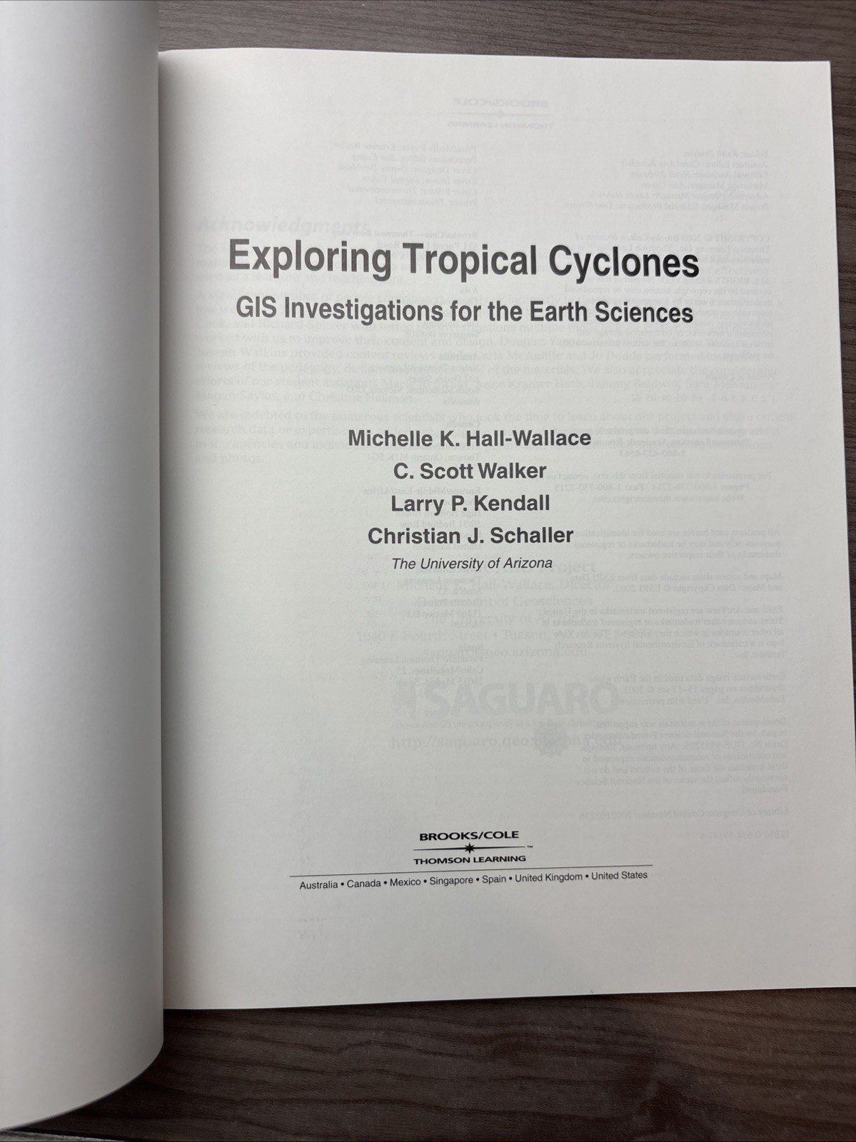 Exploring Tropical Cyclones: GIS Investigations for the Earth Sciences (with CD)