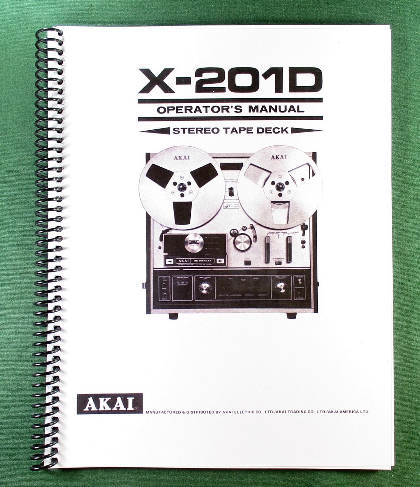 Akai X-201D Instruction Manual: 16 Pages & Protective Covers!