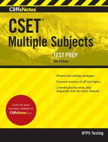 CliffsNotes CSET Multiple Subjects 4th Edition – Paperback – GOOD
