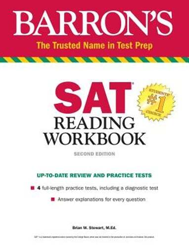SAT Reading Workbook by Brian W Stewart: Used
