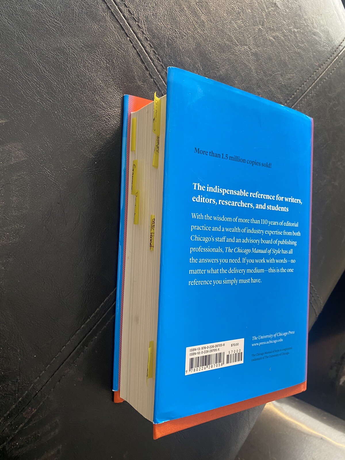 The Chicago Manual of Style HARDCOVER by The University of Chicago