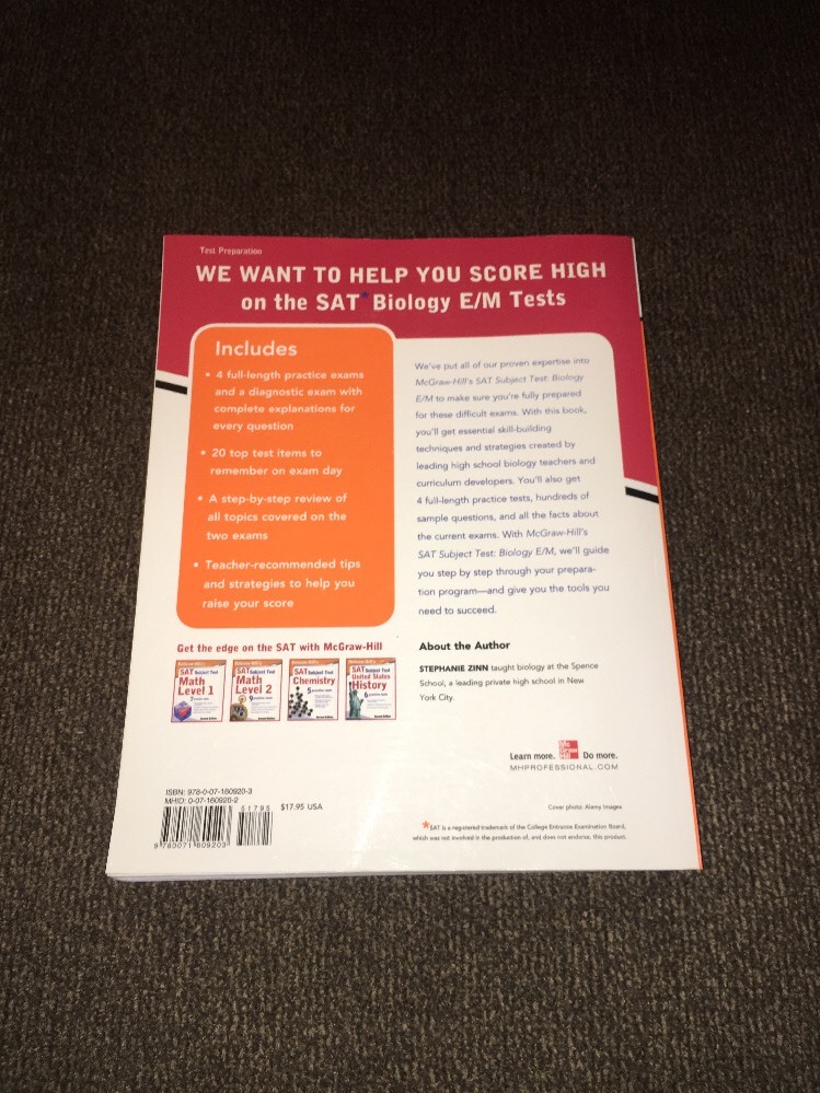McGraw-Hill’s SAT Subject Test: Biology E/M, 2/E (McGraw-Hill’s SAT Biology…