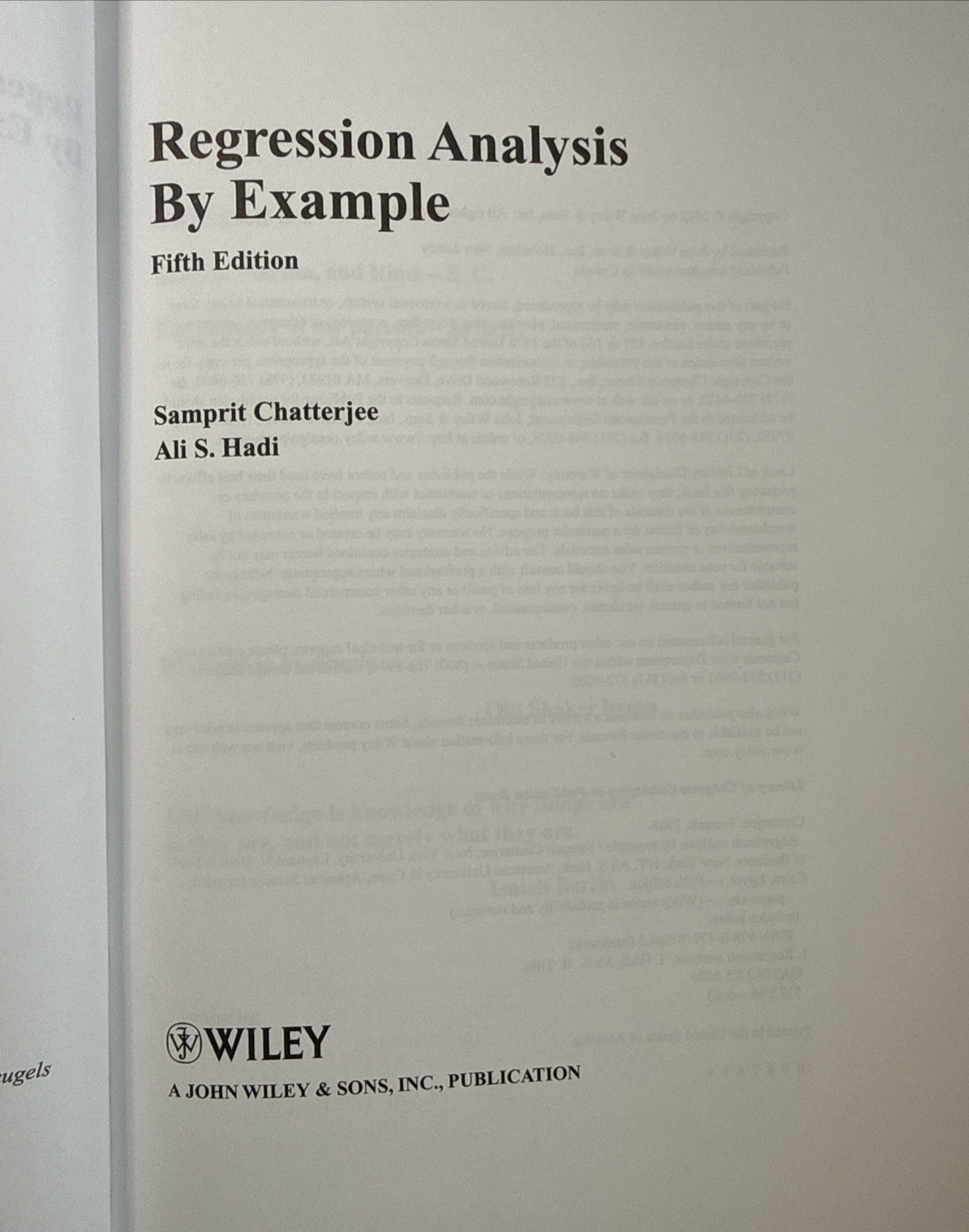 Wiley Series Probability and Statistics Ser Regression Analysis by Example 5th