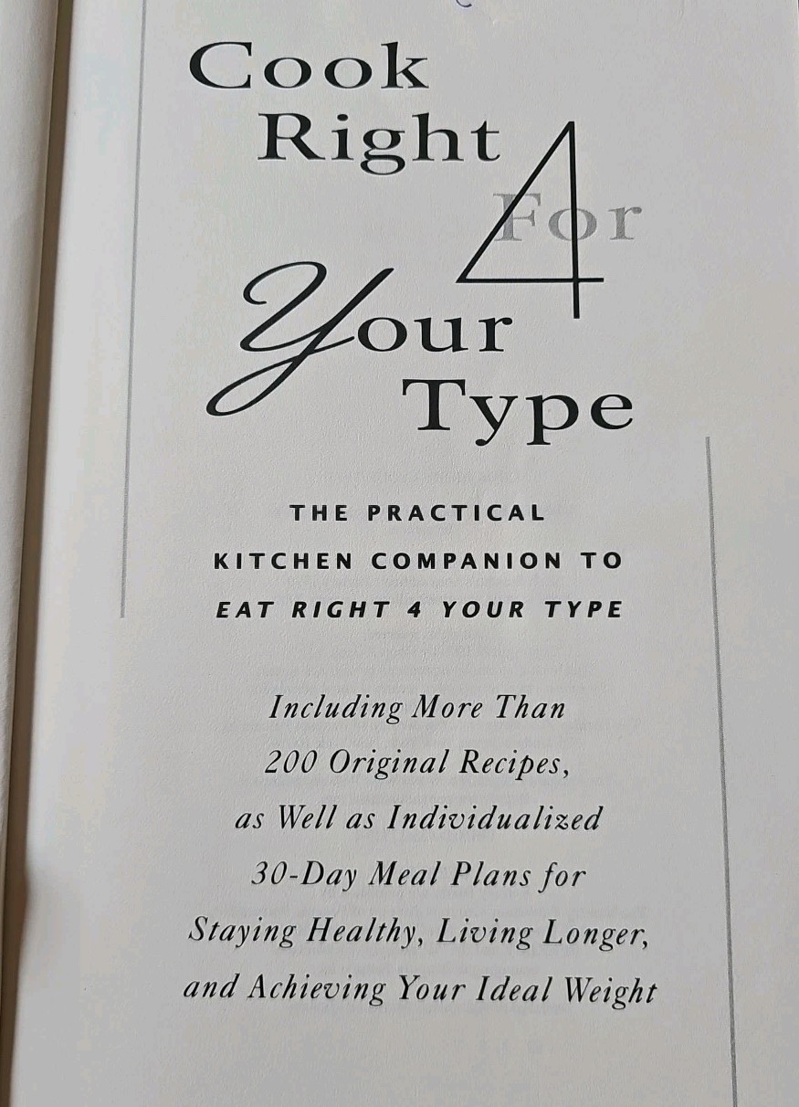 Cook Right 4 Your Type: The Practical Kitchen -, paperback, DAdamo