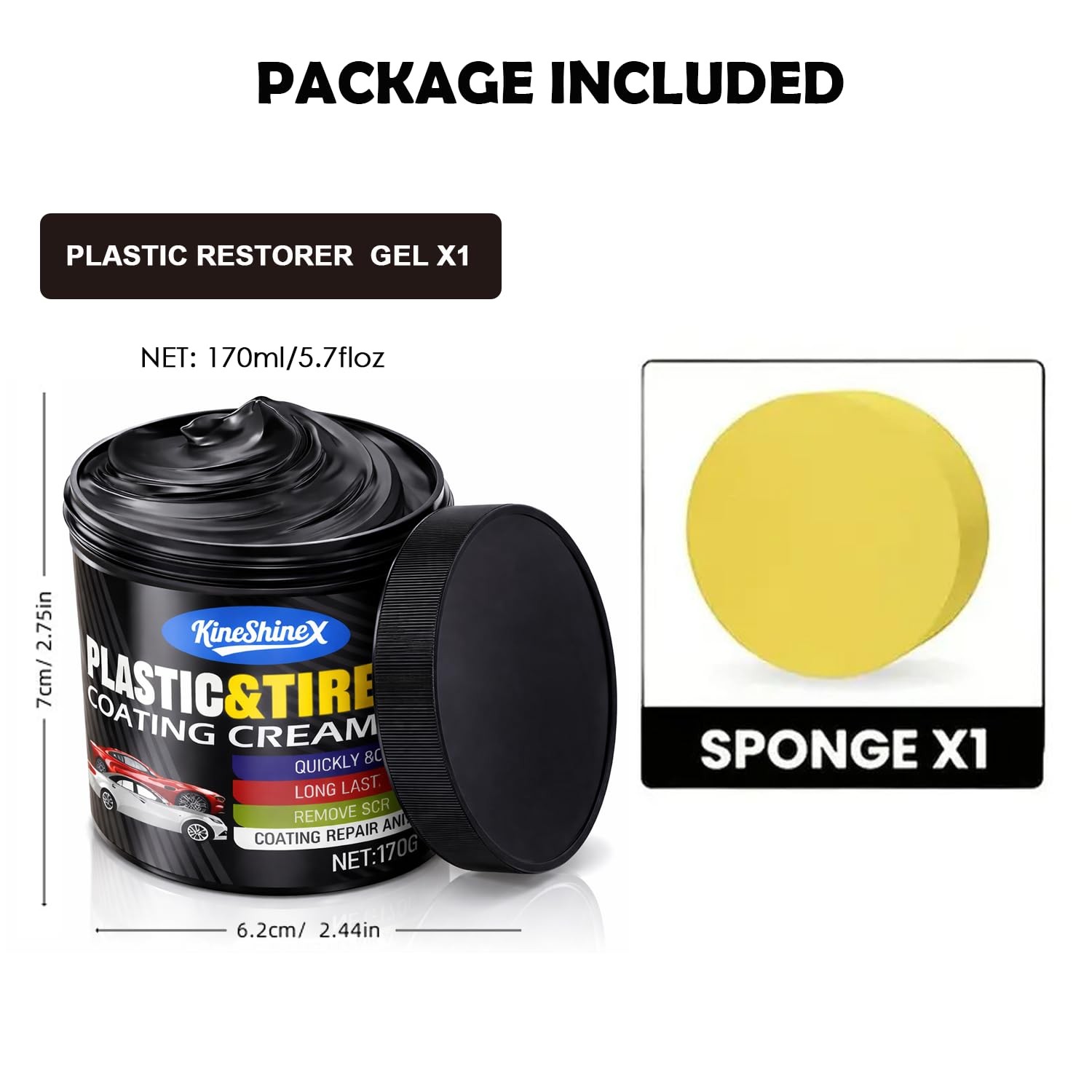 Black Trim Restorer, Plastic Restorer for Cars Restore Faded Bumpers, Plasti…