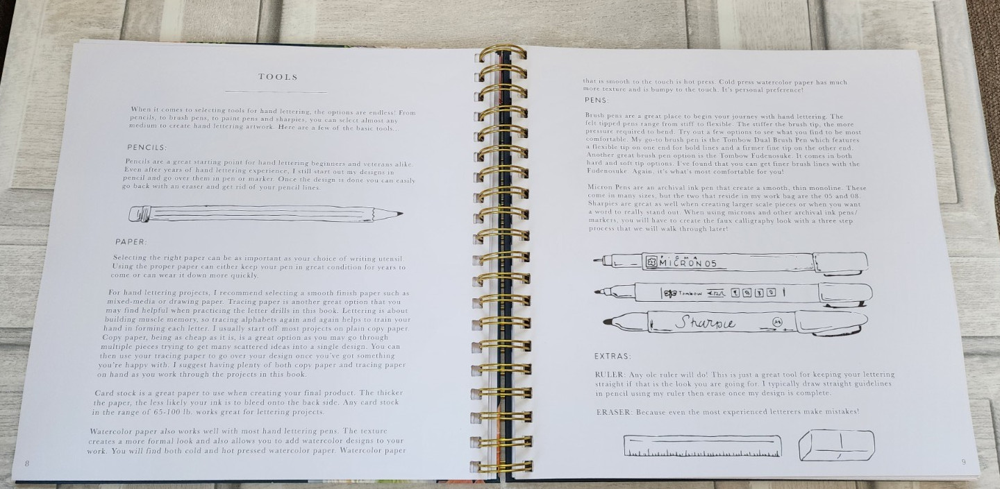 Pretty Simple Lettering Calligraphy for beginners hardcover spiral-bound unused