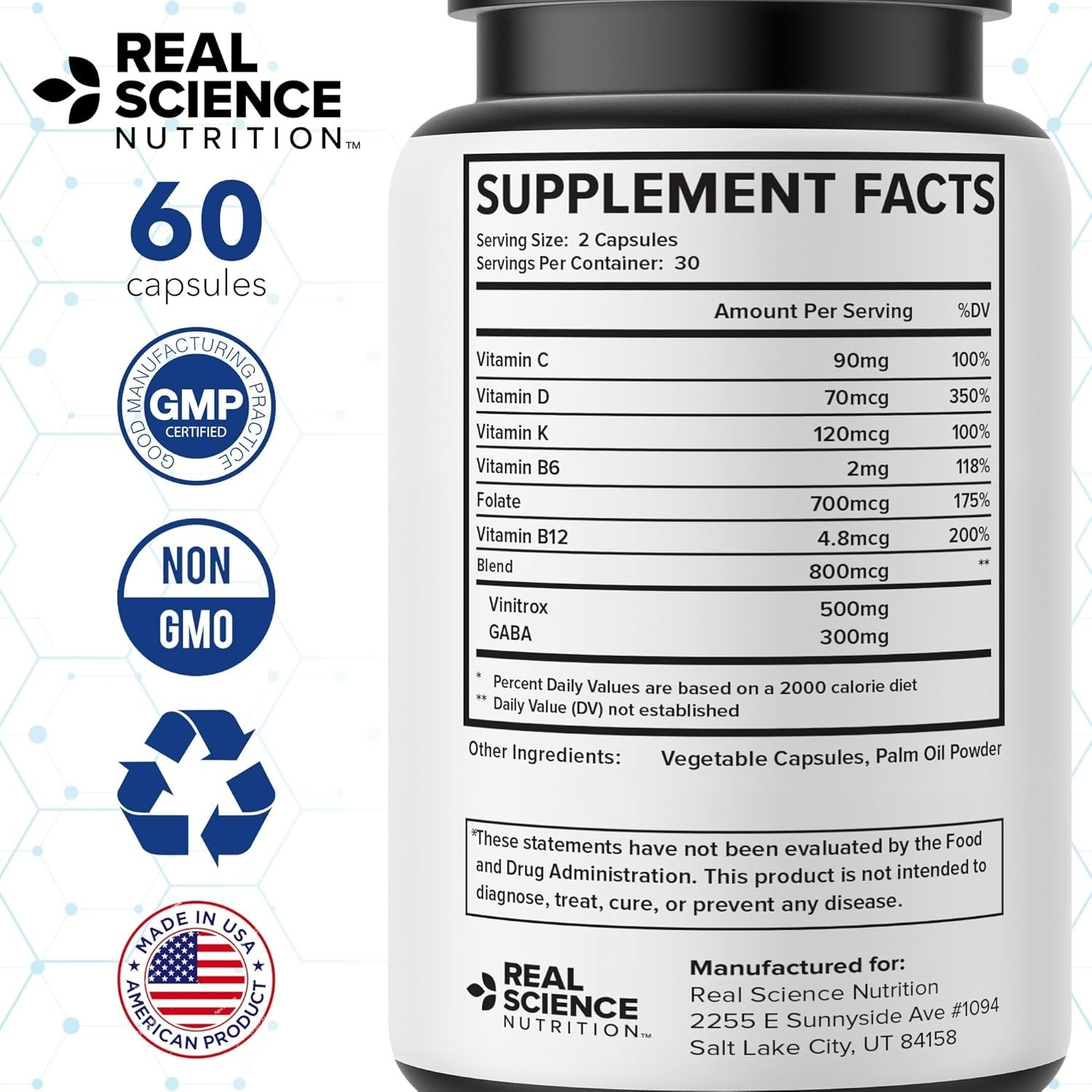 Natural COPD Support – 60 Non-GMO Capsules for Shortness of Breath Relief