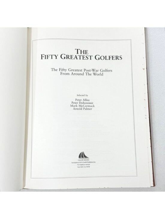 The Fifty Greatest Golfers Vintage Book Faux Leather Cover Gallery Books (1988)