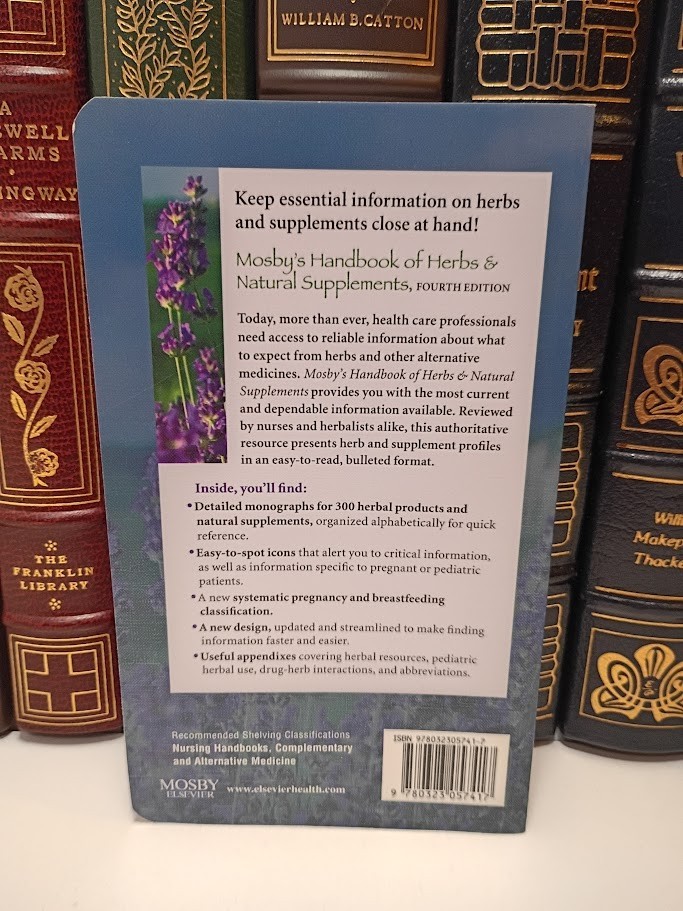 Mosby’s Handbook of Herbs & Natural Supplements Skidmore-Roth 4th Ed Nursing New