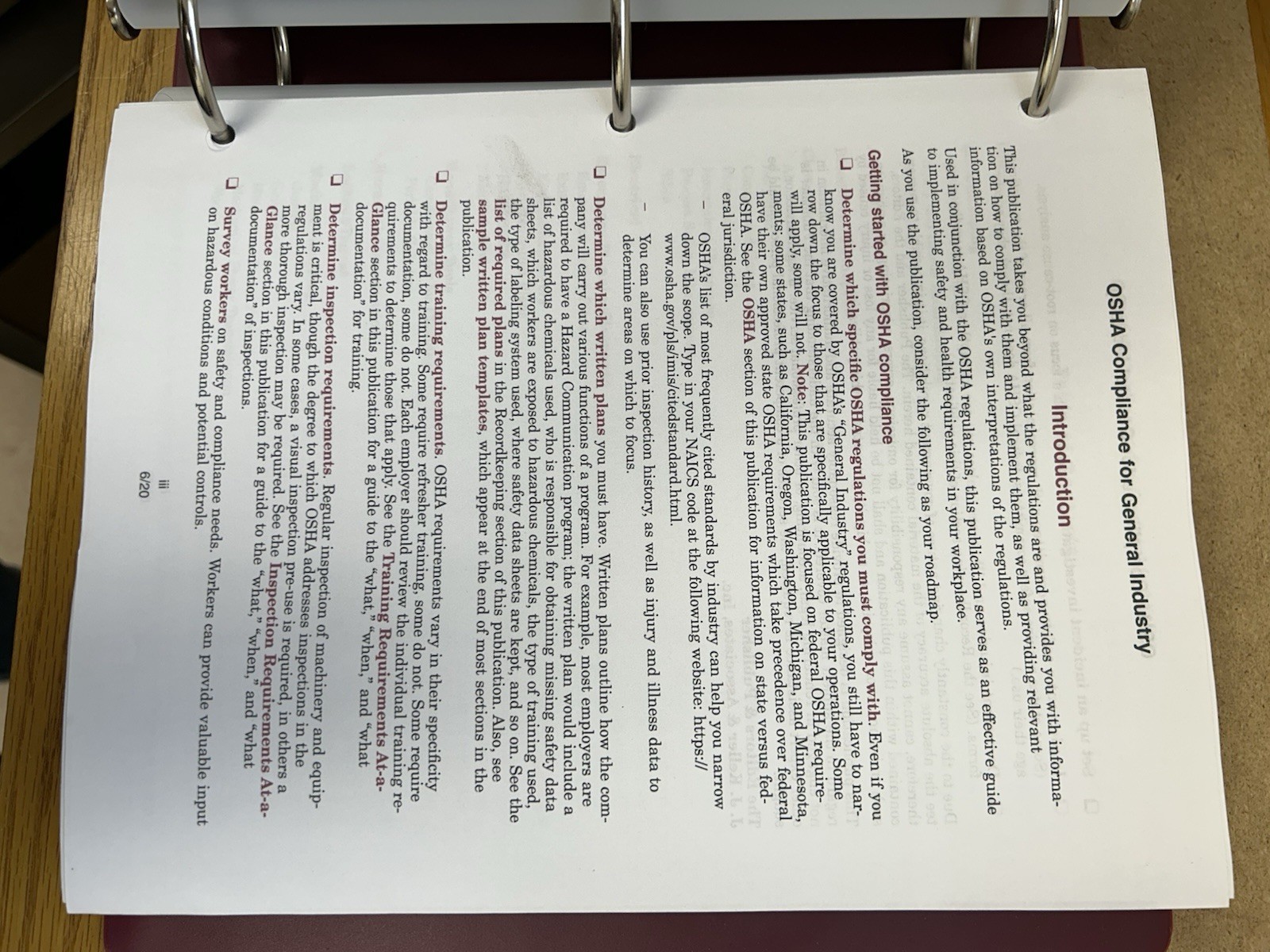 OSHA Compliance for GENERAL INDUSTRY manual in VG condition. by J.J. Keller.