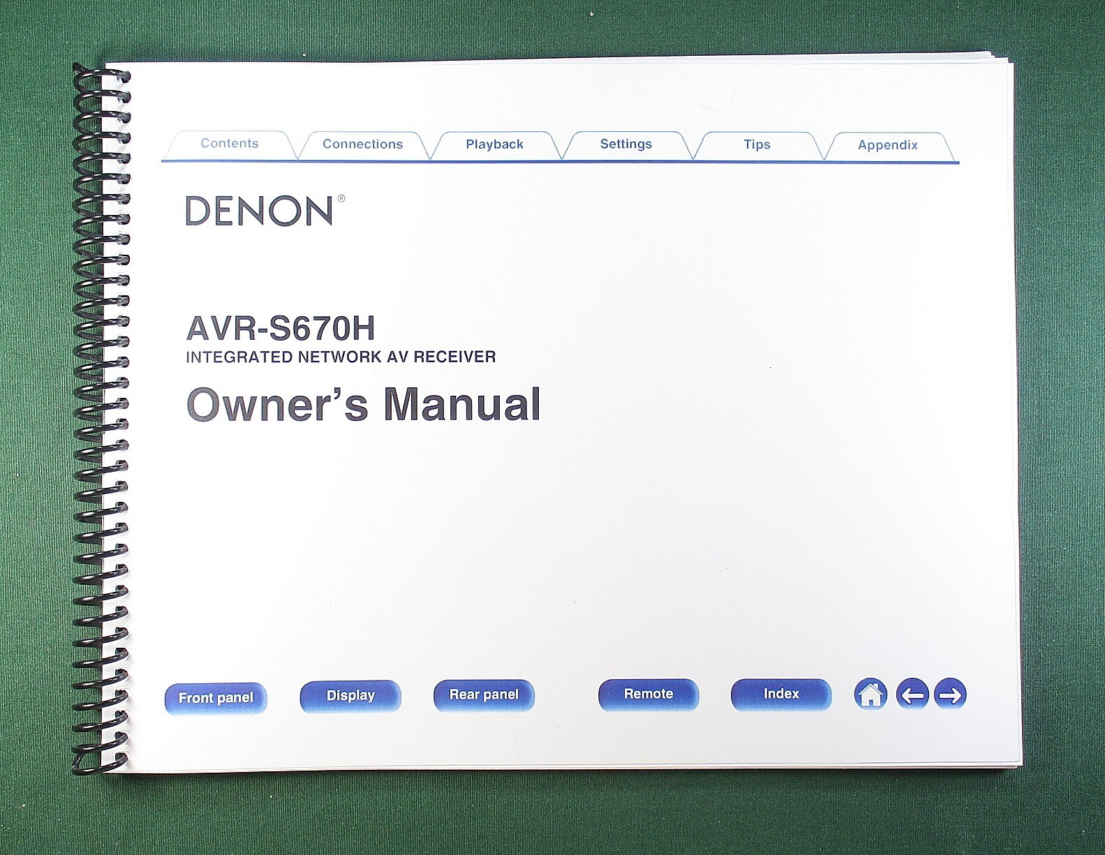 Denon AVR-S670H Instruction Manual: Full Color 248 Pages & Protective Covers!