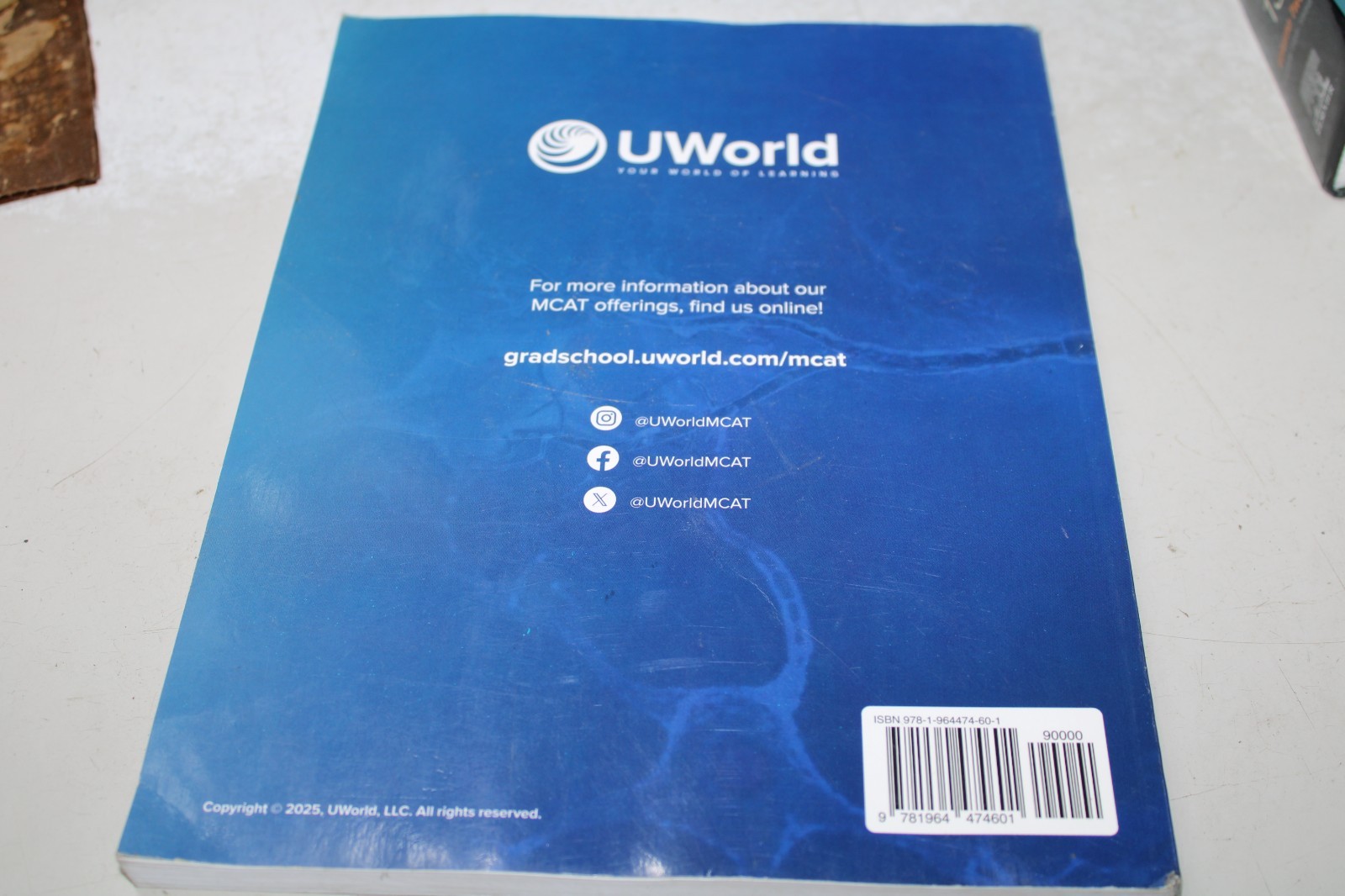 UWorld (GRAD SCHOOL) – MCAT Prep Book Behavioral Sciences – 2026-2027 – Blemish