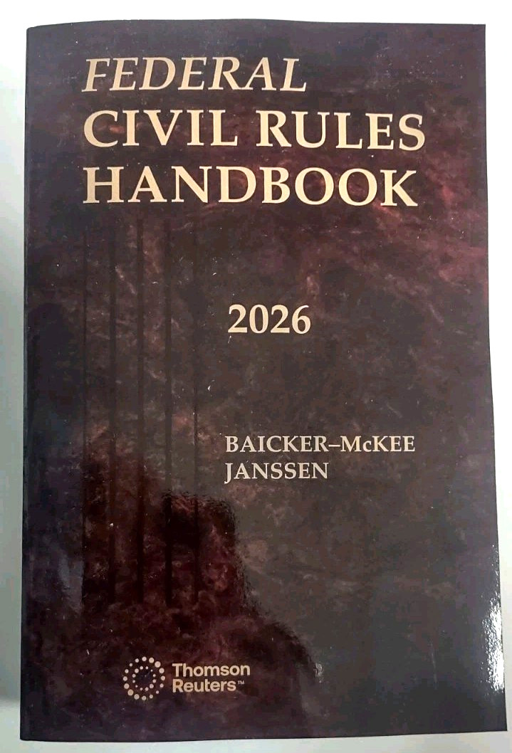 2026 Federal Civil Rules Handbook NEW Thomson Reuters Baicker-McKee, Janssen