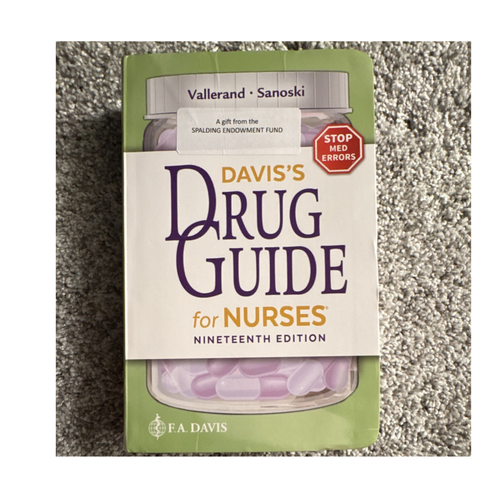Davis’s Drug Guide for Nurses Nineteenth Edition Textbook F.A. Davis Nursing