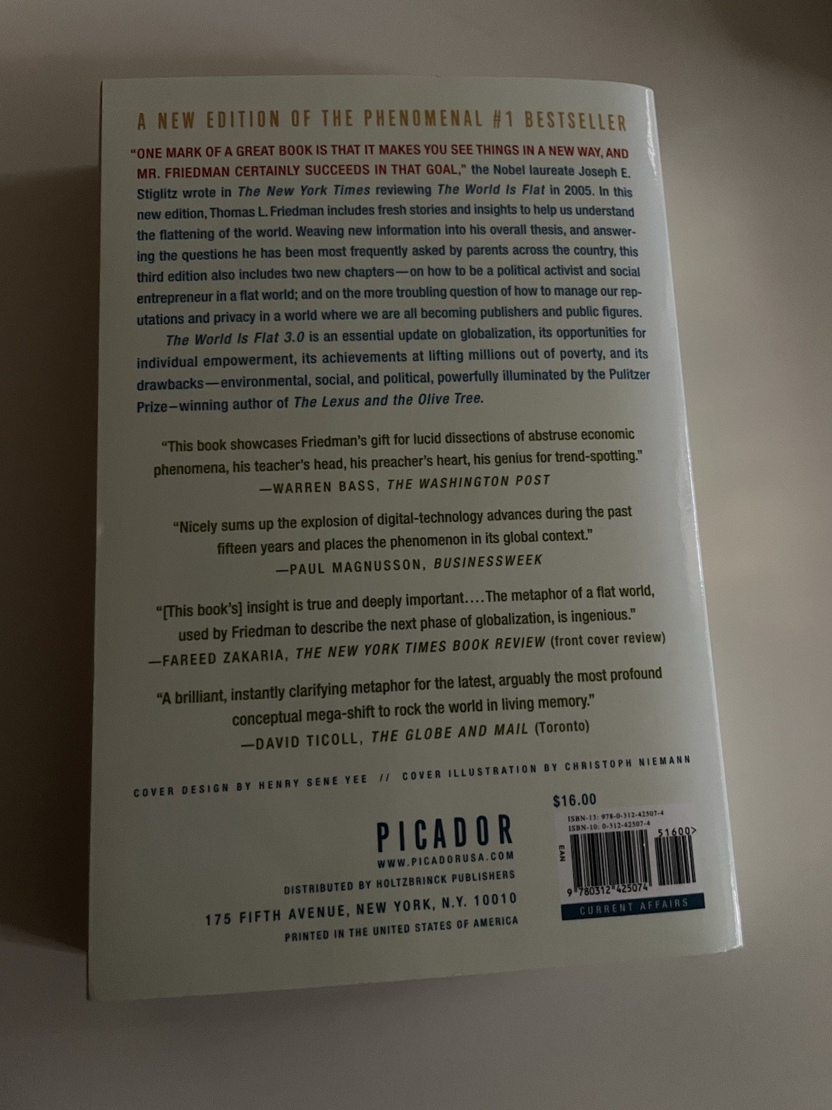 The World Is Flat by Thomas L. Friedman – Release 3.0 Updated Edition Picador