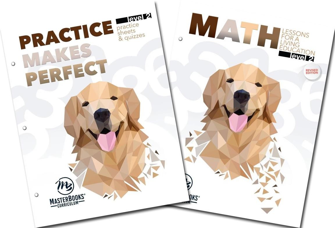 New Master Books MATH LESSONS Living Education Level 2 & PRACTICE Makes Perfect