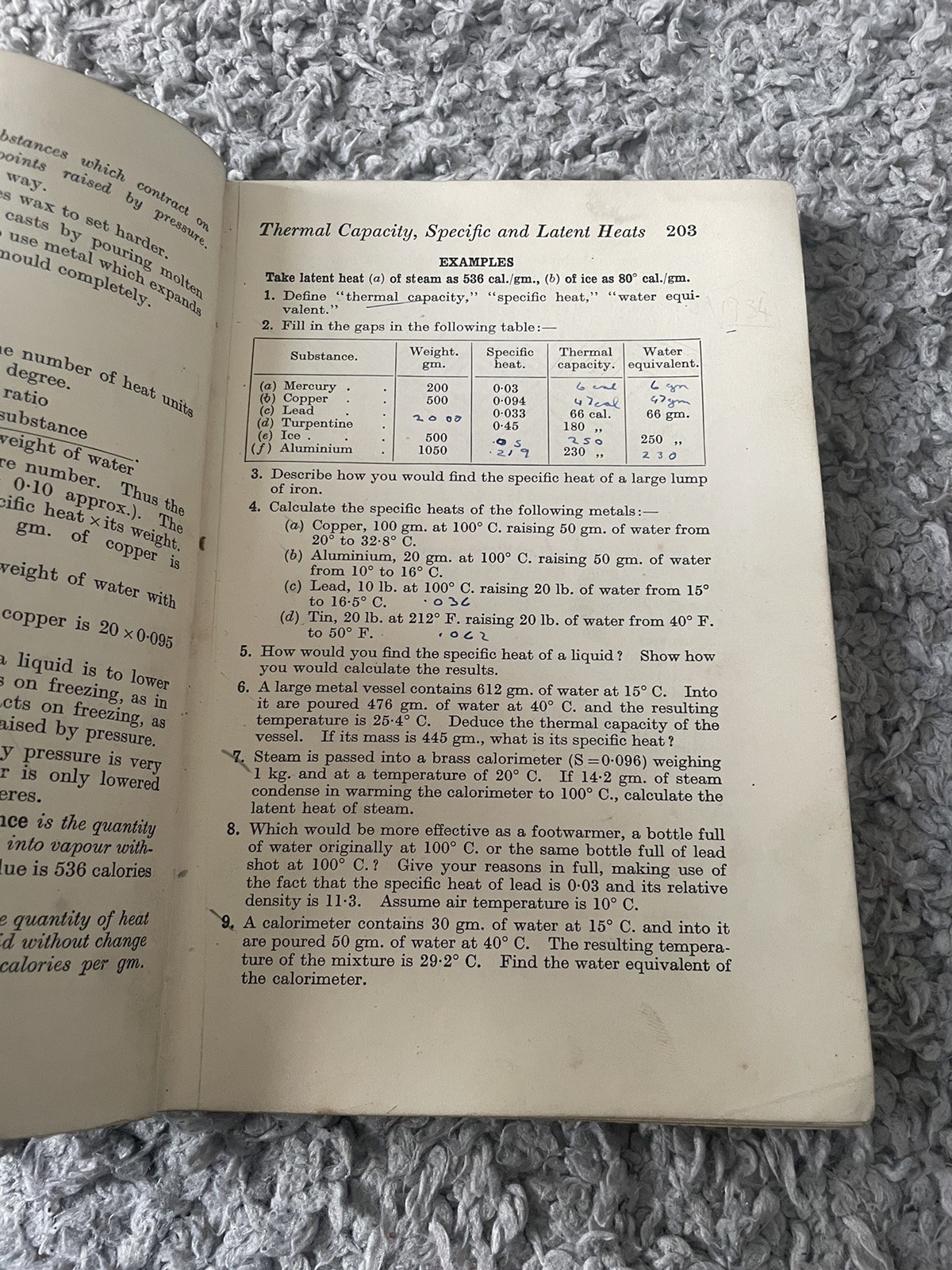 GENERAL PHYSICS HEAT LIGHT & SOUND – Hardback Book NIGHTINGALE & PEARSON 1937