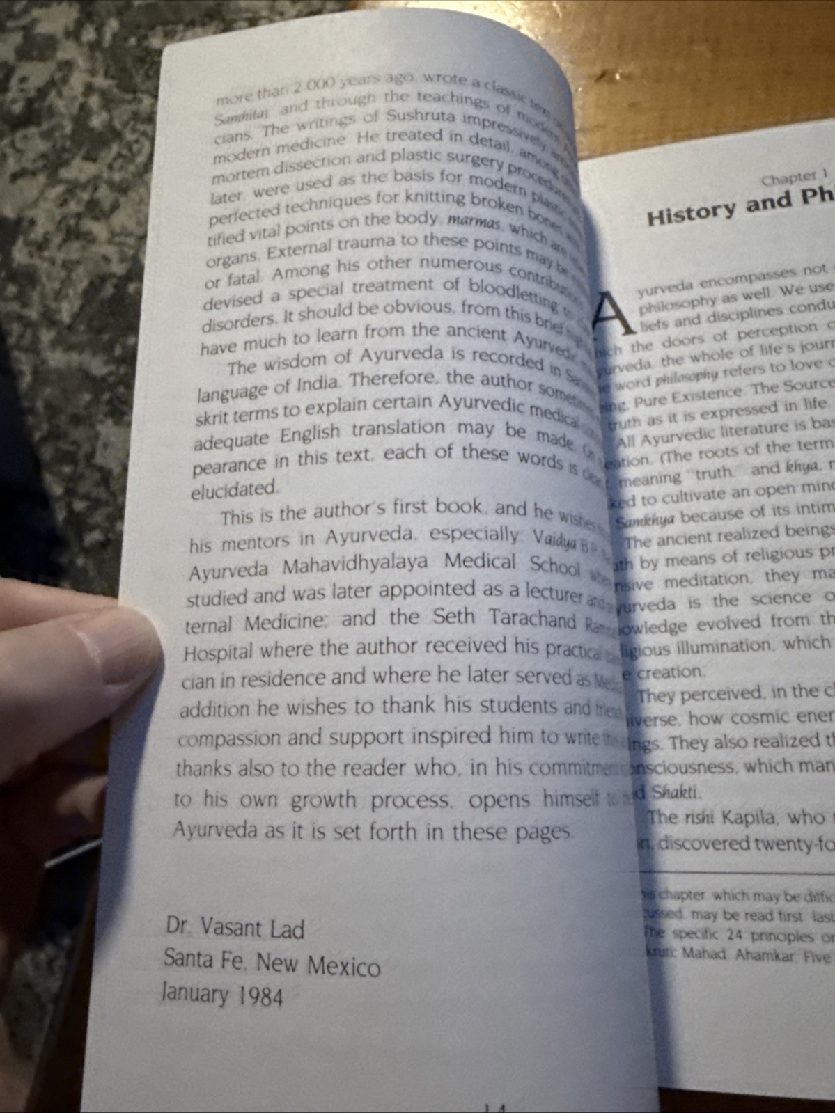 Ayurveda The Science of Self Healing by Vasant Lad PB 1990 Practical Guide VG++