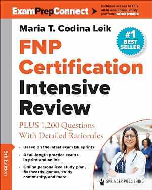 FNP Certification Intensive Review: PLUS – Paperback, by Codina Leik MSN – Good