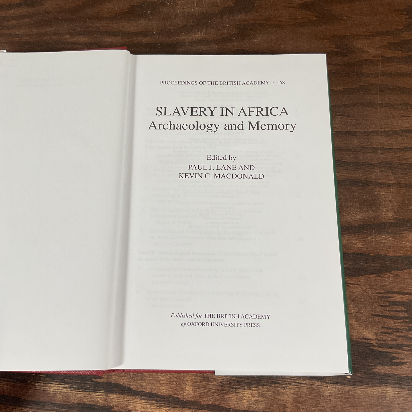 Slavery In Africa: Archaeology & Memory By Lane, Paul J.