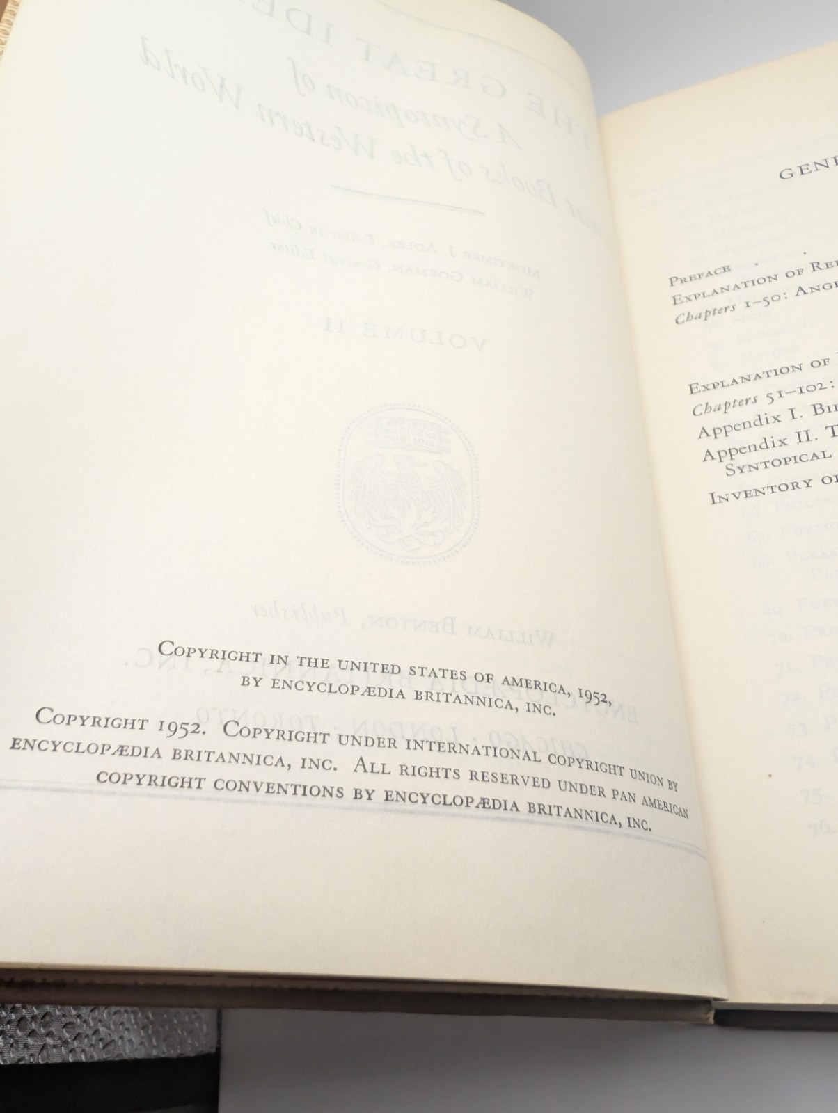 Vol 3 The Great Ideas A Syntopicon II Man to World Britannica Great Books 1952