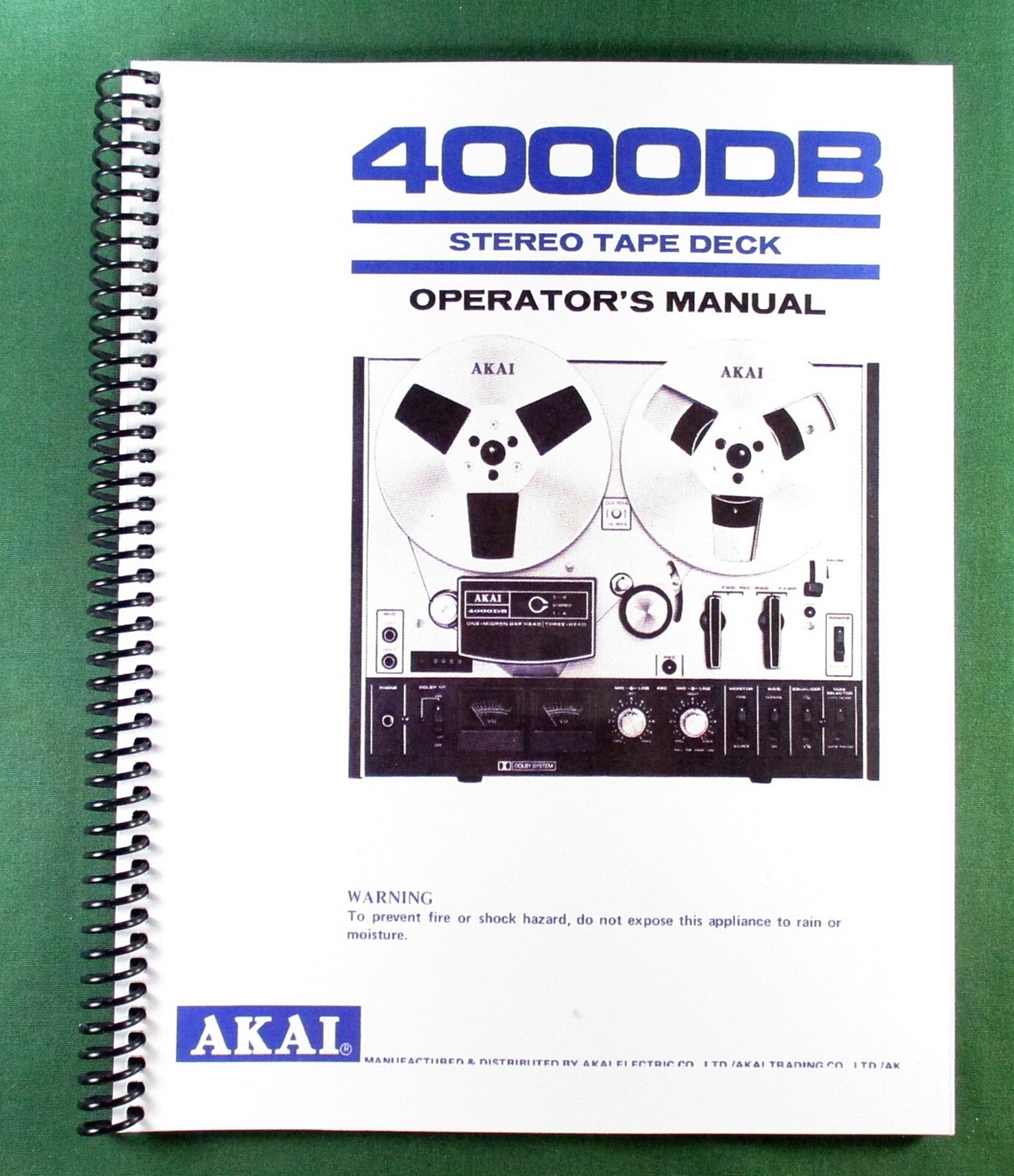 Akai 4000DB Instruction Manual: 16 Pages & Protective Covers!