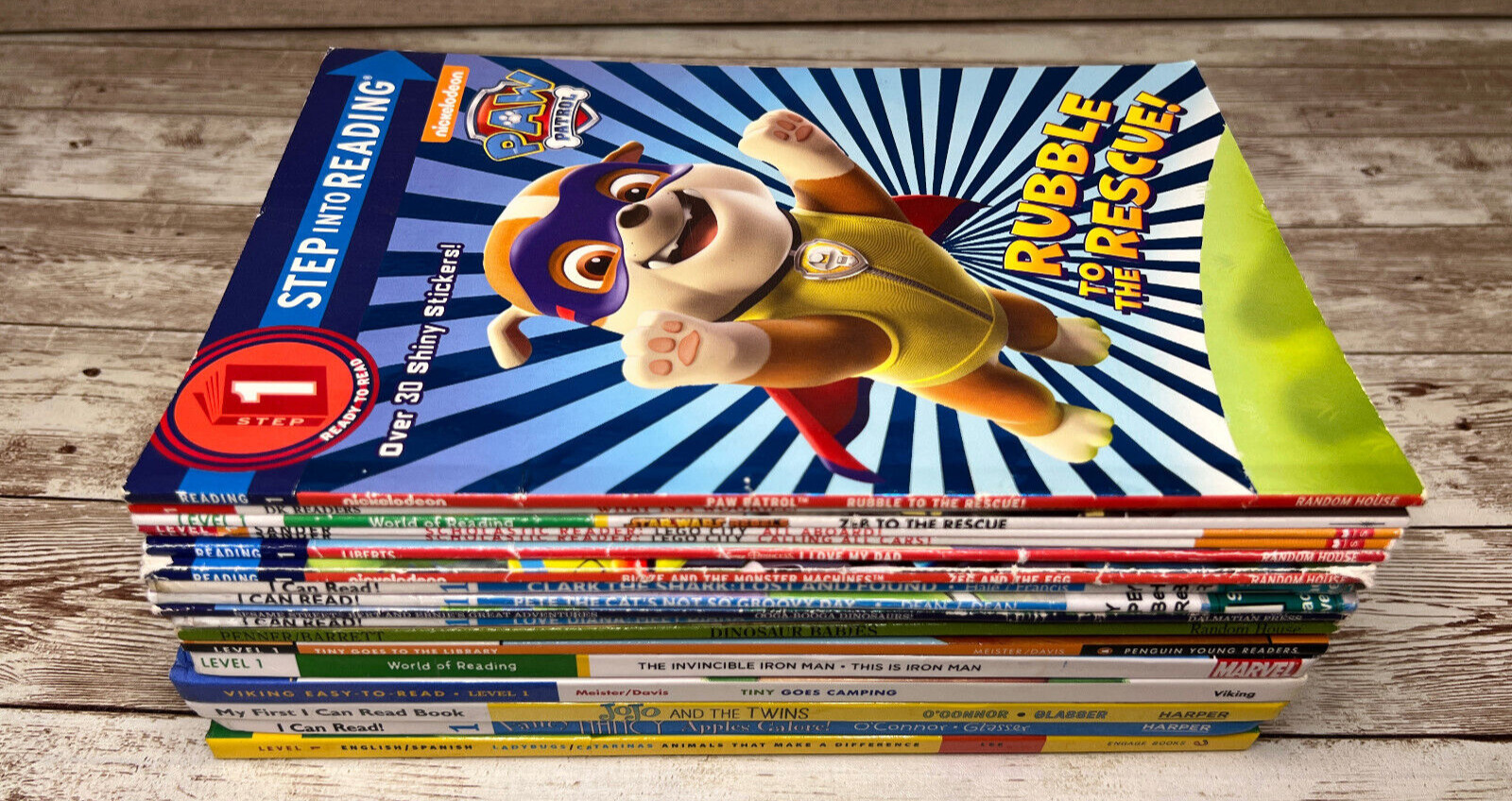 Lot Of 18 Level 1 Readers + 5 HC / 13 PB – 5lbs Star Wars, Paw Patrol, Iron Man