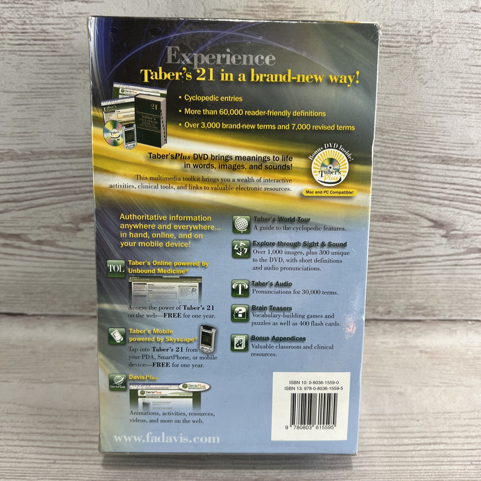 Taber’s Cyclopedic Medical Dictionary by Donald Venes #21 Hardcover w/ DVD NEW!
