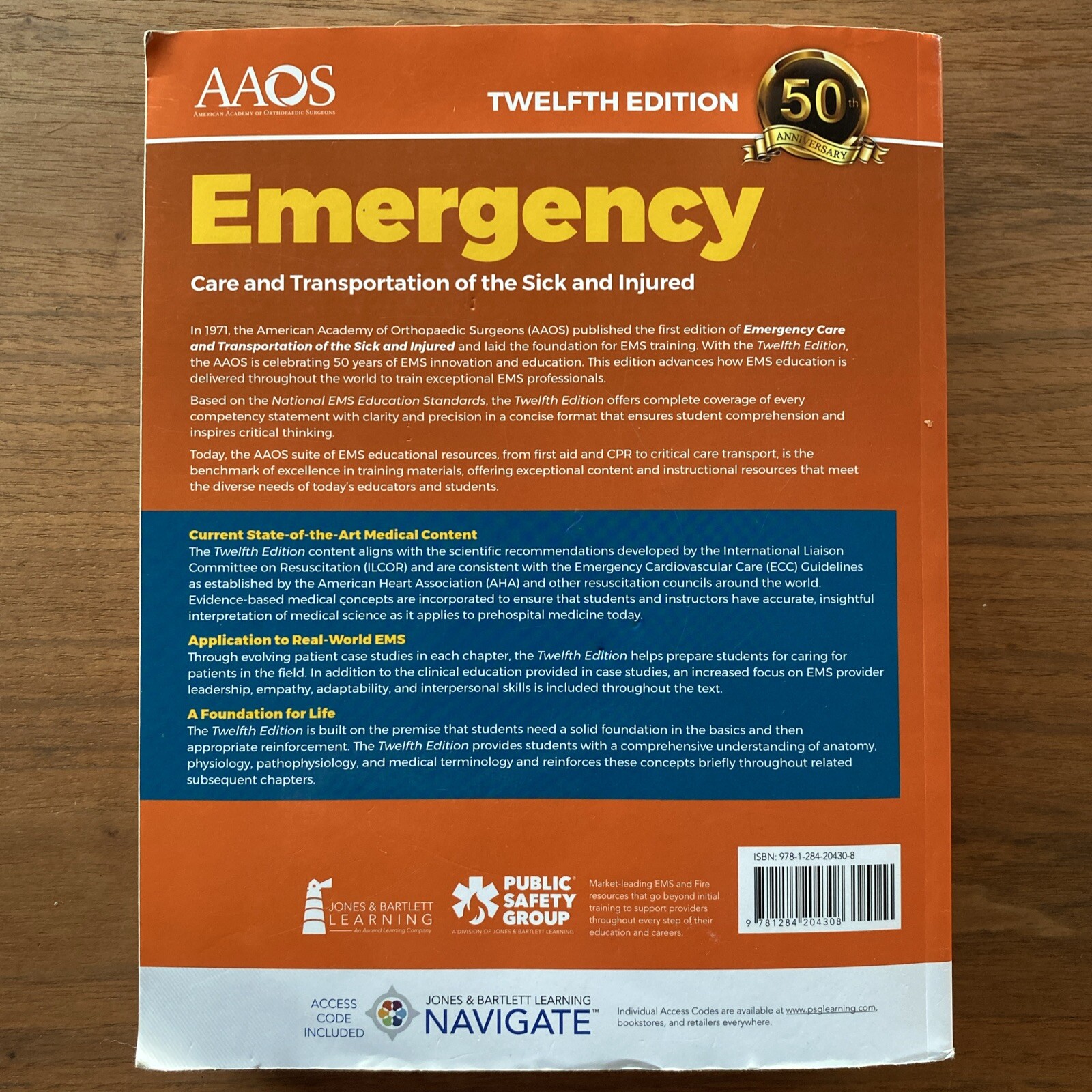 Emergency Care and Transportation of the Sick – Paperback, by AAOS – Text Only