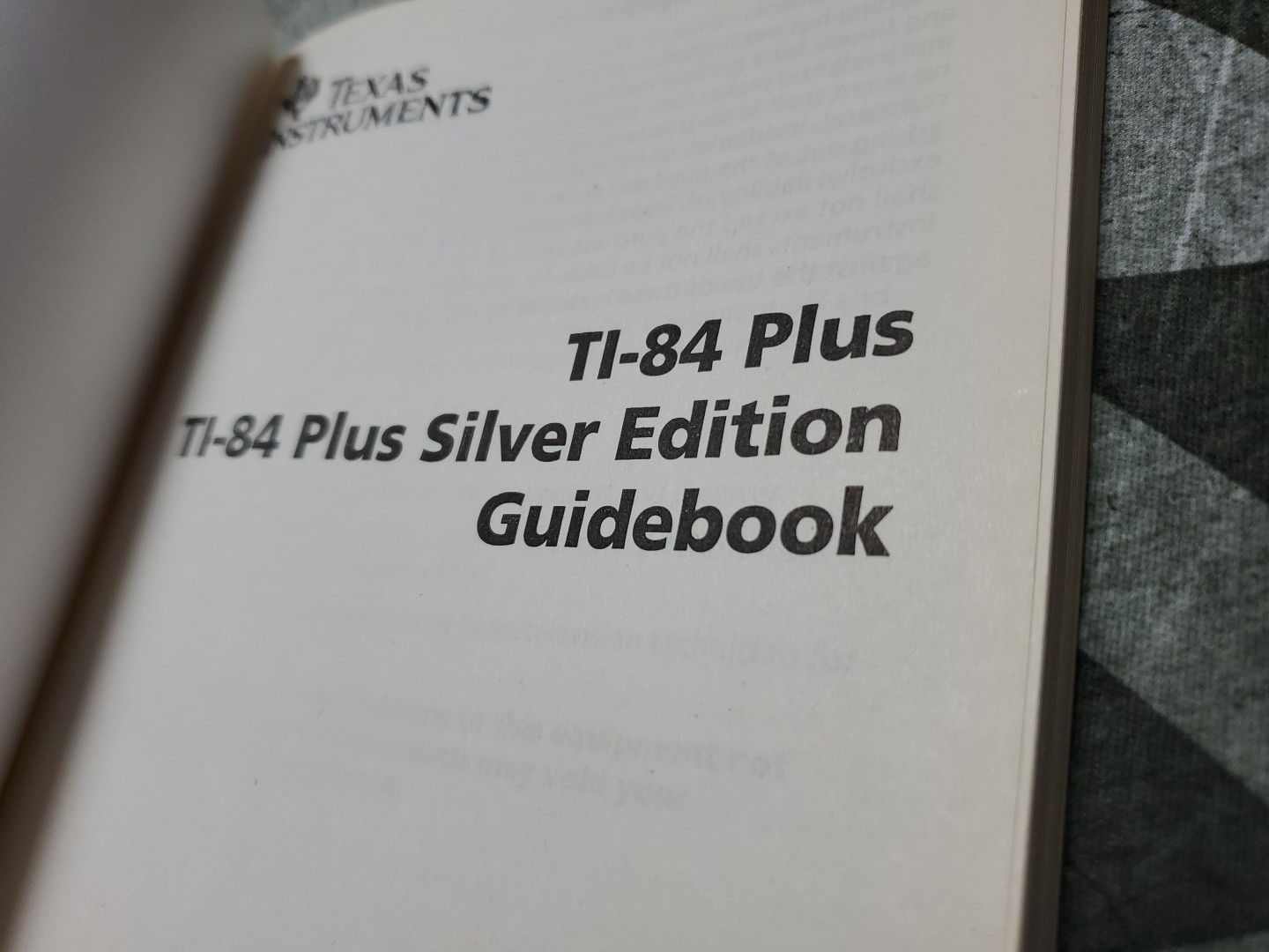 Ti 84 Plus Silver Edition Manual Guidebook 2004 Tex Instruments Index 216 pages