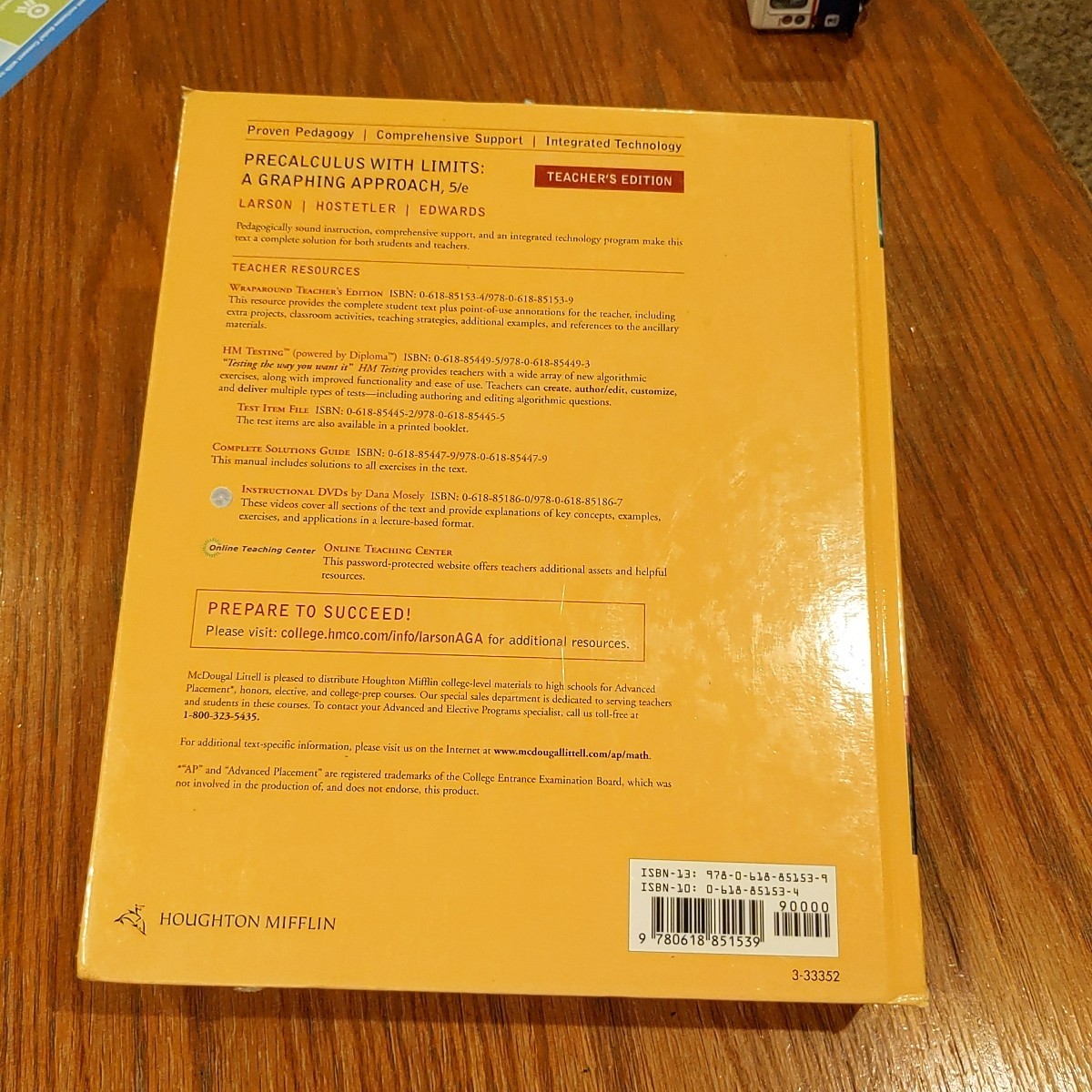 Precalculus With Limits Graphing Approach Teacher’s Edition Fifth Edition 2009