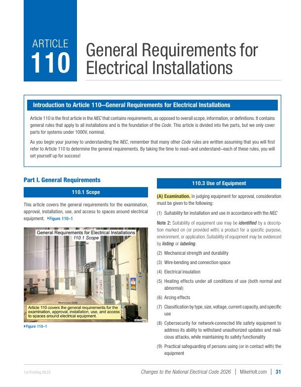 Mike Holt’s 2026 Changes to the NEC DVD Program