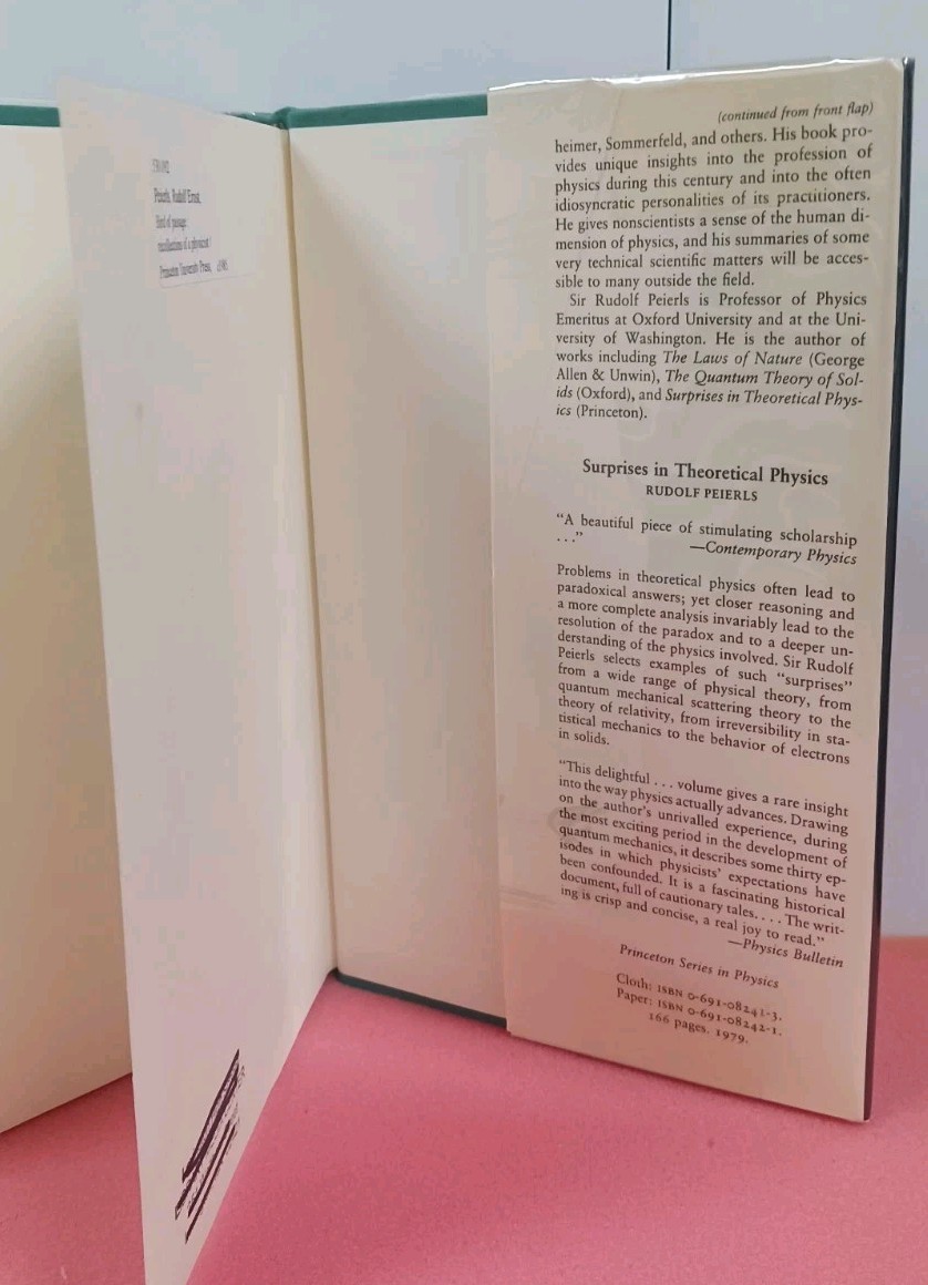 Bird of Passage: Recollections of a Physicist (Princeton Legacy Atomic Bomb HCDJ