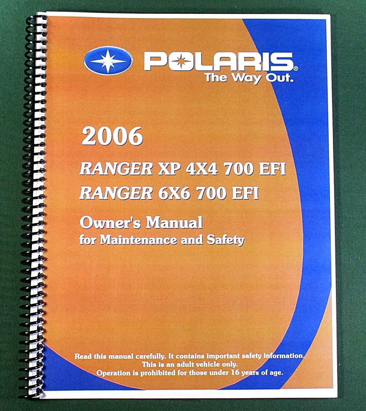 2006 Polaris Ranger 6×6 700 EFI Owner’s Manual: 122 Pages & Protective Covers