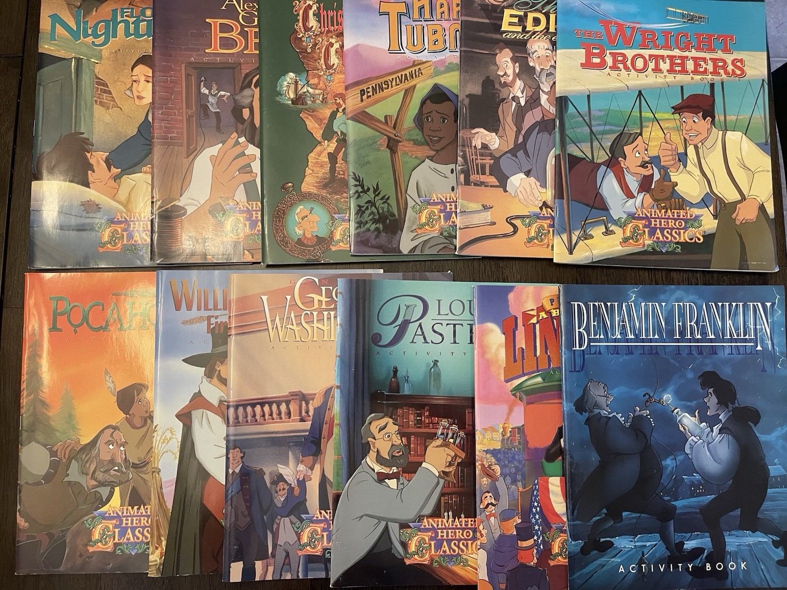 Animated Hero Classics Lot Activity Books 1993 Christopher Columbus Edison New