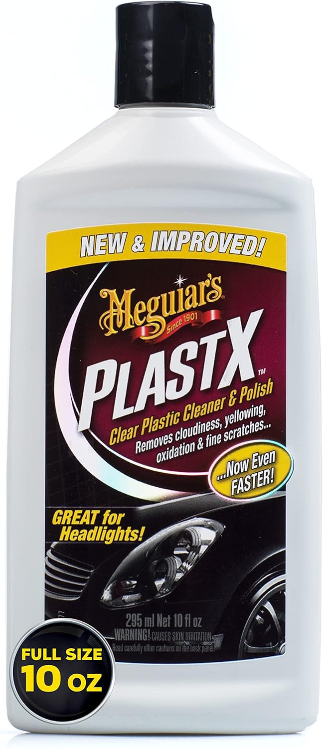 Meguiar’s Plastx Clear Plastic Cleaner And Polish For Headlights And More 10 Oz