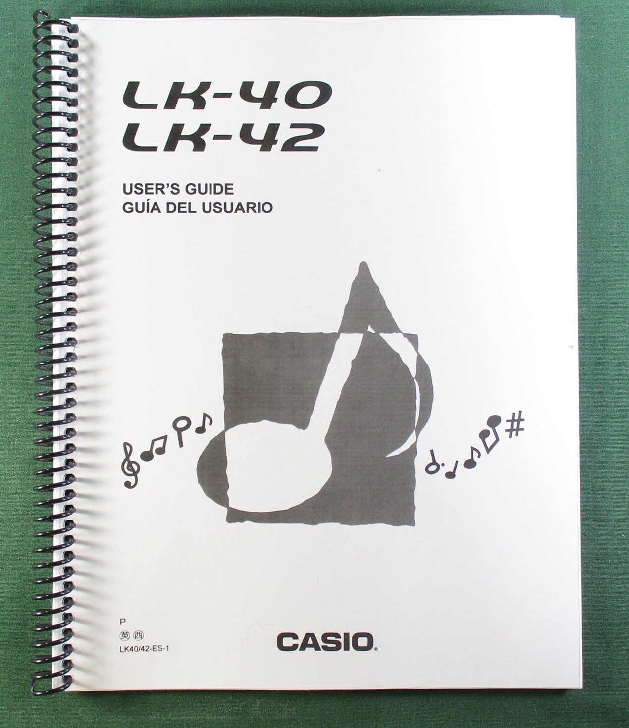 Casio LK-42 Instruction Manual: 59 Pages Coil Bound & Protective Covers!