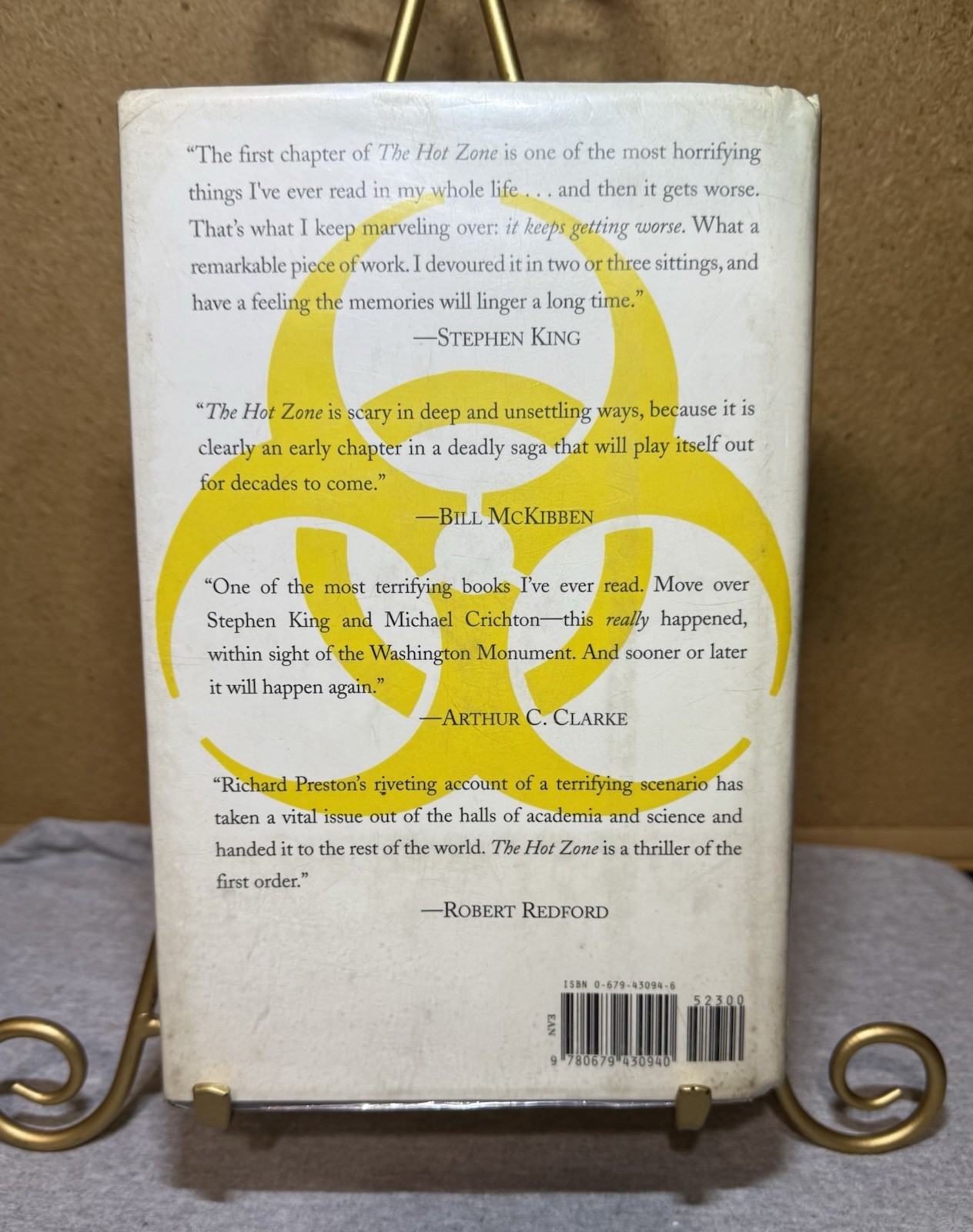 The Hot Zone – Richard Preston (1994, HC1st Edition, VG+) Ebola Virus…