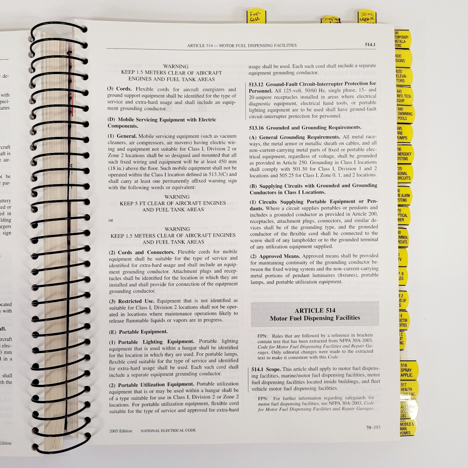 NEC 2005 National Electrical Code Handbook NFPA 70 Spiral Bound Paperback & Tabs