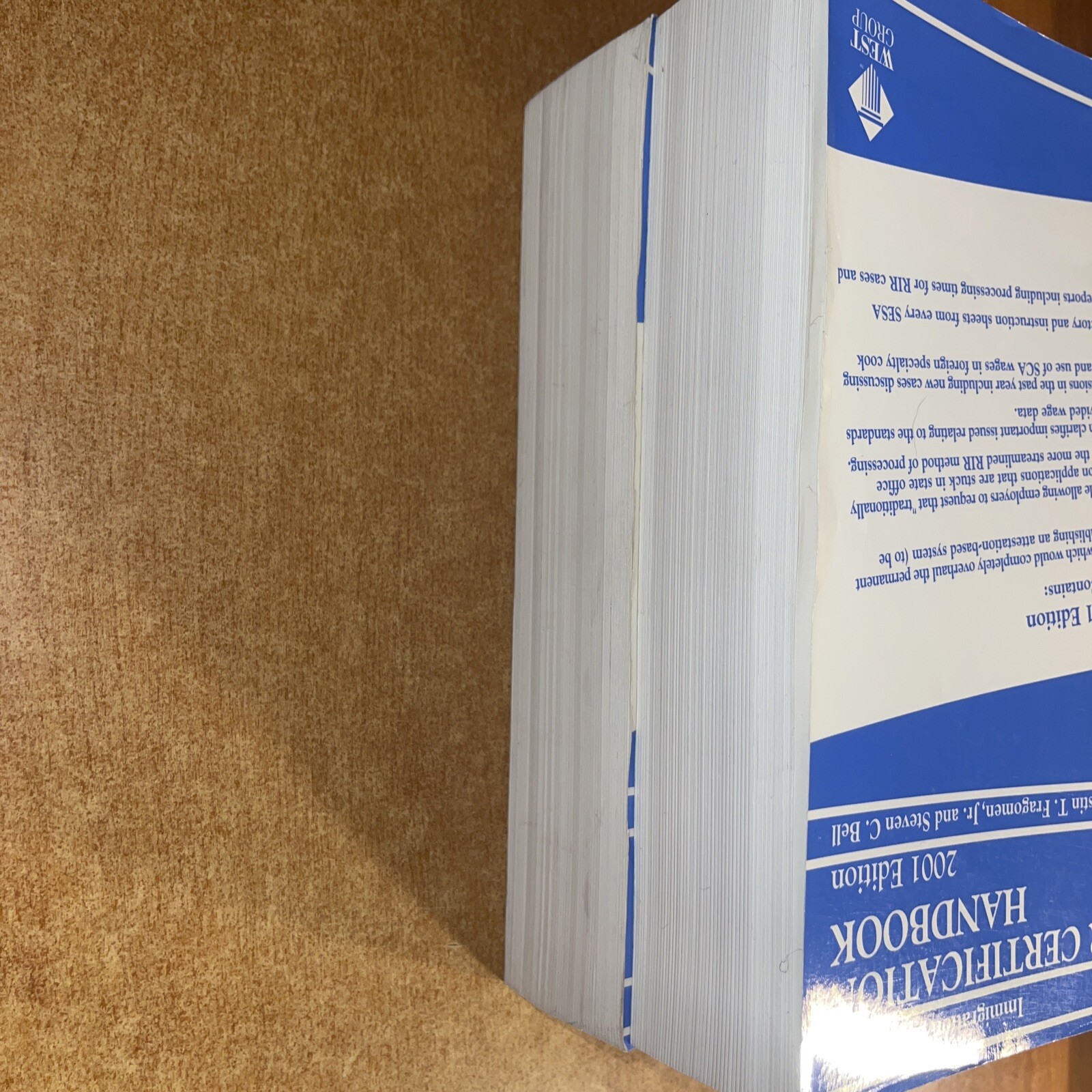 Labor Certification Handbook, 2001-2002 ed. By AustinFragomen, Jr & Steven Bell,