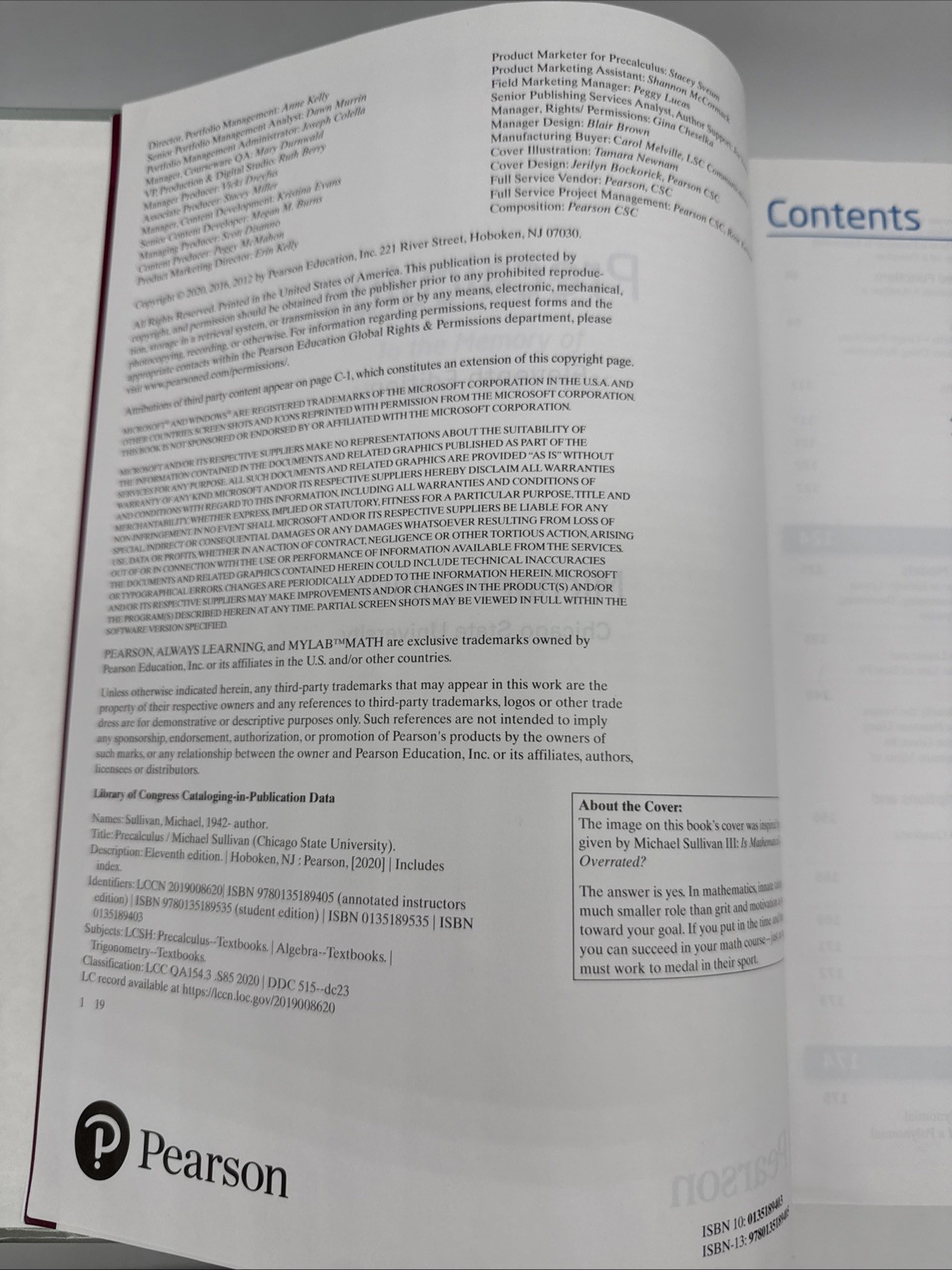Pearson Precalculus by Sullivan Student Text (Eleventh Edition)