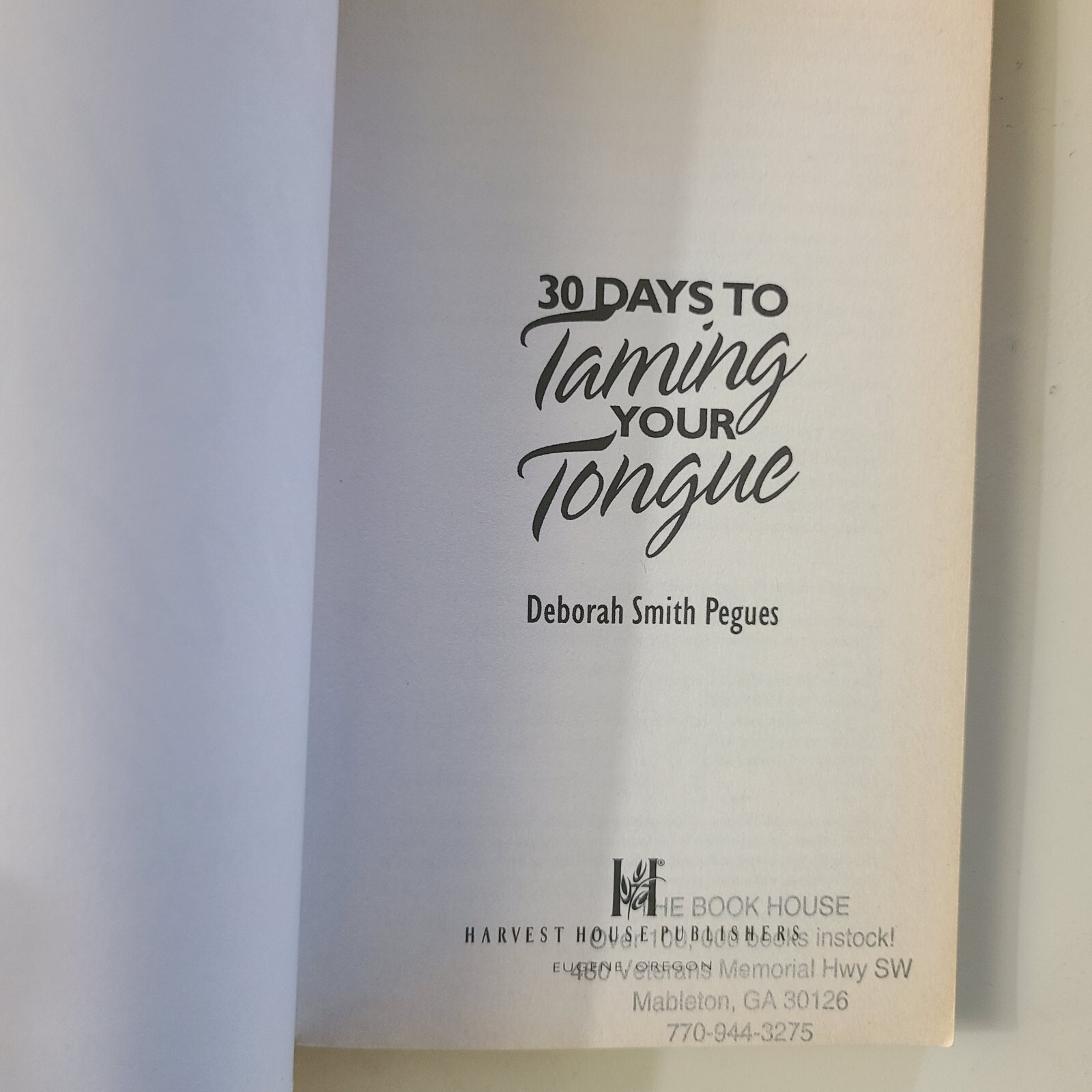 2 Book Lot by Deborah Smith ~30 Day to Taming Your Tongue + Taming Your Finances