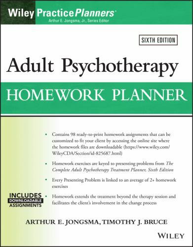 Adult Psychotherapy Homework Planner, 6th Edition (PracticePlanners) by