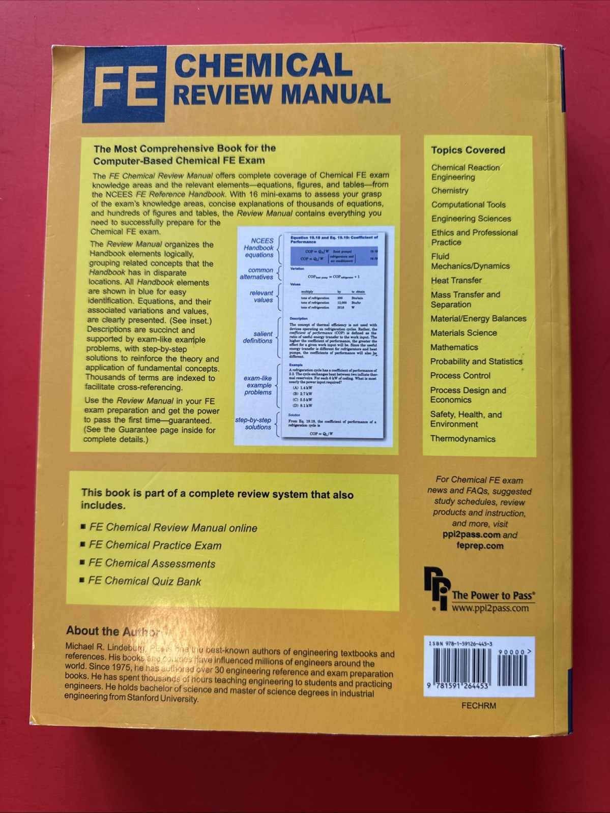 FE Chemical Review Manual – Paperback By Lindeburg PE, Michael R. – GOOD