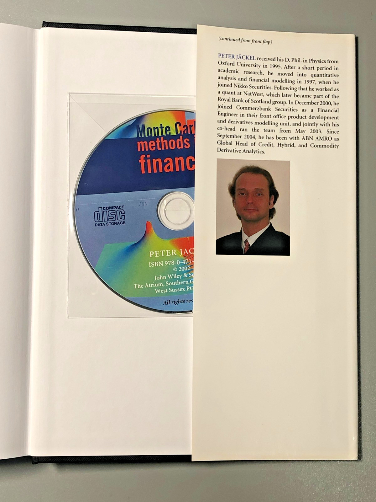 Peter Jackel Monte Carlo Methods in Finance Wiley HB CD Included
