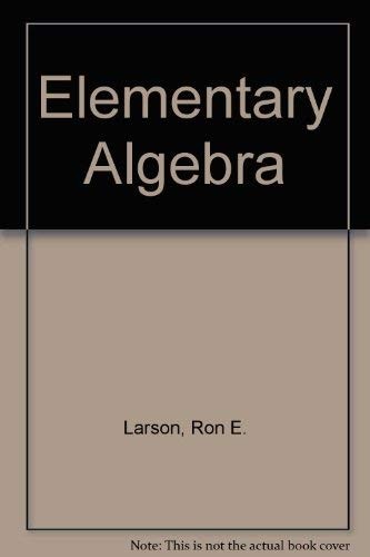 Elementary Algebra – hardcover Larson, Ron|Hostetler, Robert P.|Heyd, David …
