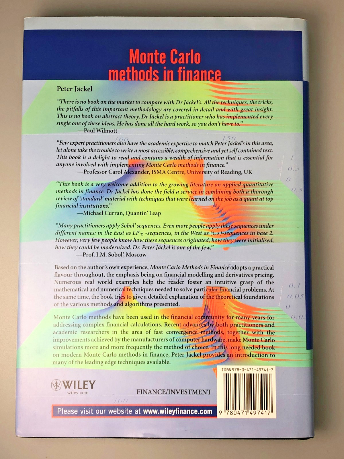 Peter Jackel Monte Carlo Methods in Finance Wiley HB CD Included