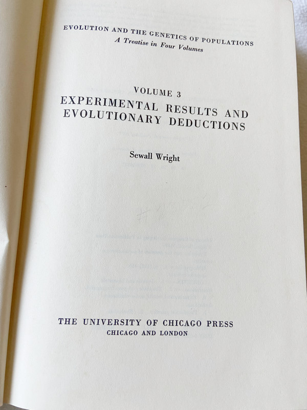 1977 HC Evolution and the Genetics of Populations, Volume 3: Experimental Resu..