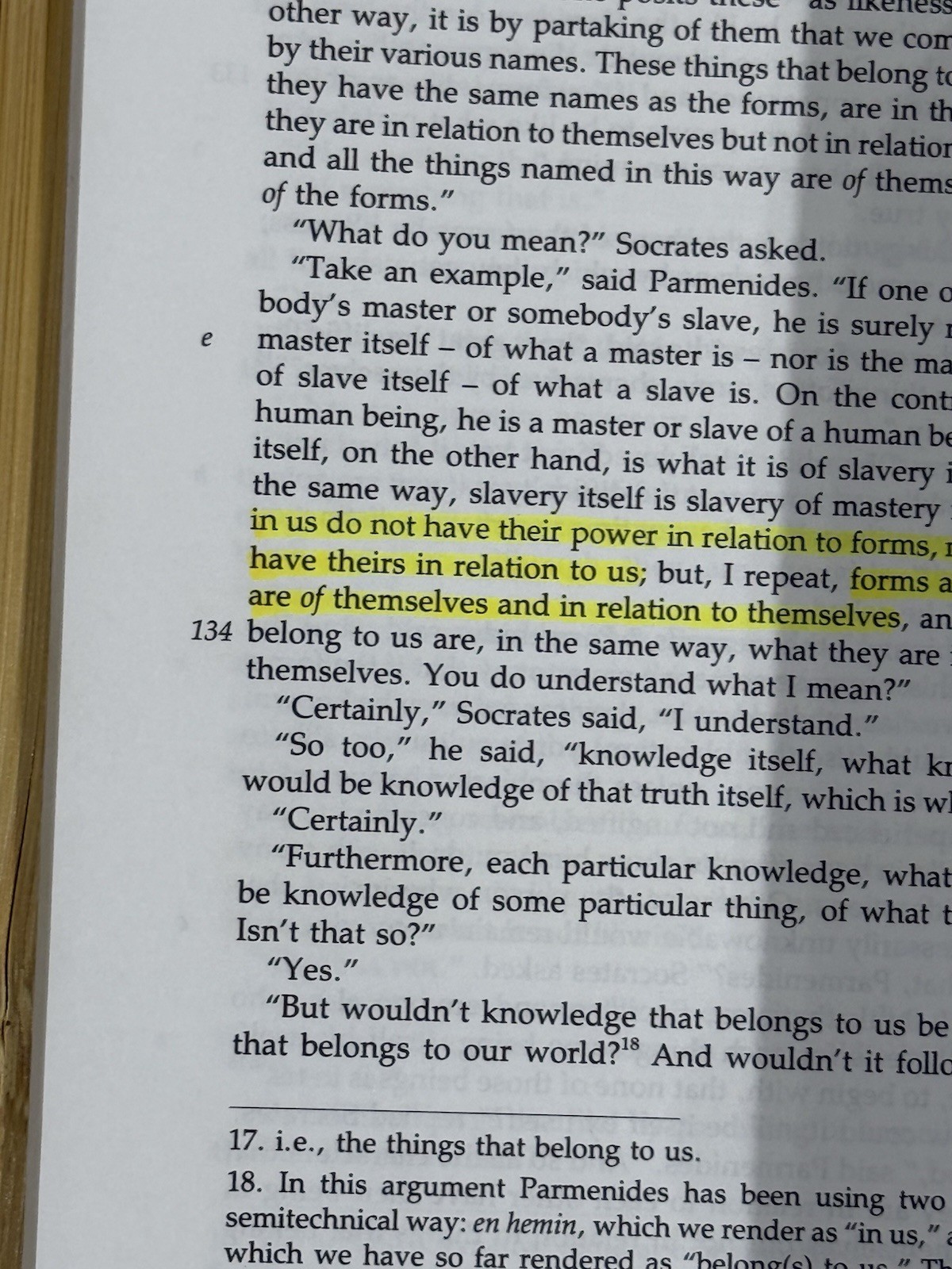 Hackett Classics Ser.: Parmenides by Plato (1996, Trade Paperback)
